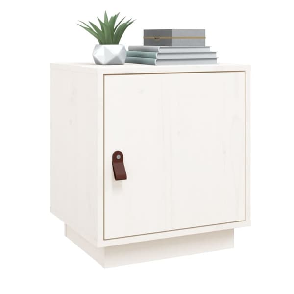 Sengeborde 2 stk. 40x34x45 cm massivt fyrretræ hvid - Sengebord - Sengeborde - Home & Living