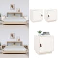 Miniatyrbillede 1 af 11: Sengeborde 2 stk. 40x34x45 cm massivt fyrretræ hvid - Sengebord - Sengeborde - Home & Living