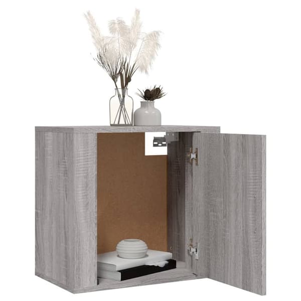 Seinäkiinnitettävät yöpöydät 2 kpl harmaa Sonoma 50x30x47 cm - Seinäkiinnitettävä Yöpöytä - Seinäkiinnitettävät Yöpöydät - Home & Living