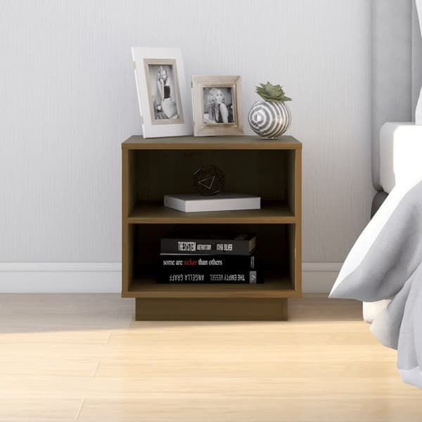 Sängbord 2 st honungsbrun 40x34x40 cm massiv furu - Sängskåp - Sidobord - Home & Living