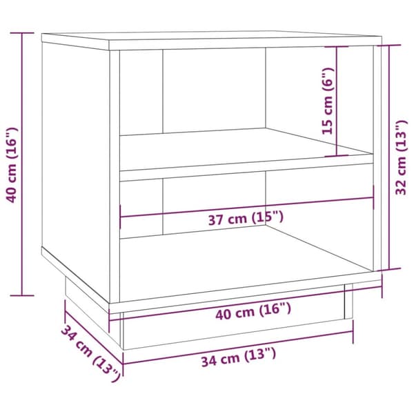 Sängbord 2 st honungsbrun 40x34x40 cm massiv furu - Sängskåp - Sidobord - Home & Living