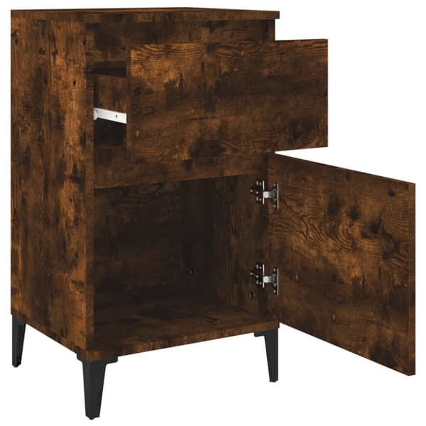 Sängbord 2 st rökfärgad ek 40x35x70 cm - Sängbord - Nattduksbord - Home & Living