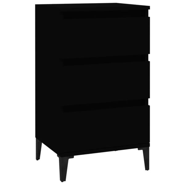 Sengebord 40x35x70 cm konstrueret træ sort - Sengebord - Sengeborde - Home & Living