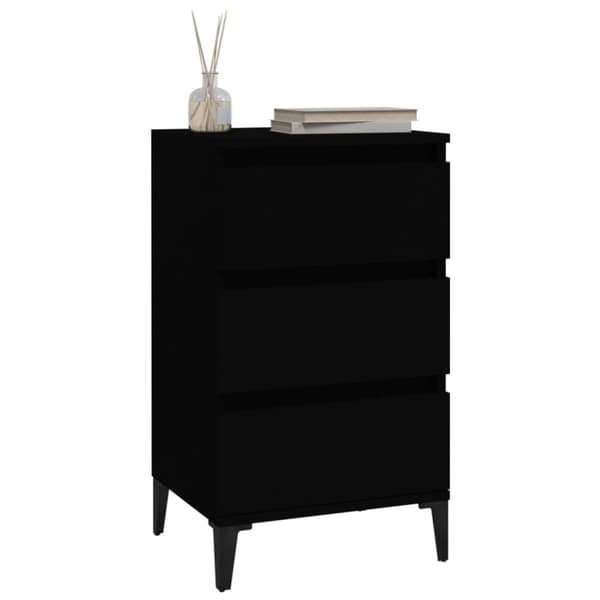 Sengebord 40x35x70 cm konstrueret træ sort - Sengebord - Sengeborde - Home & Living