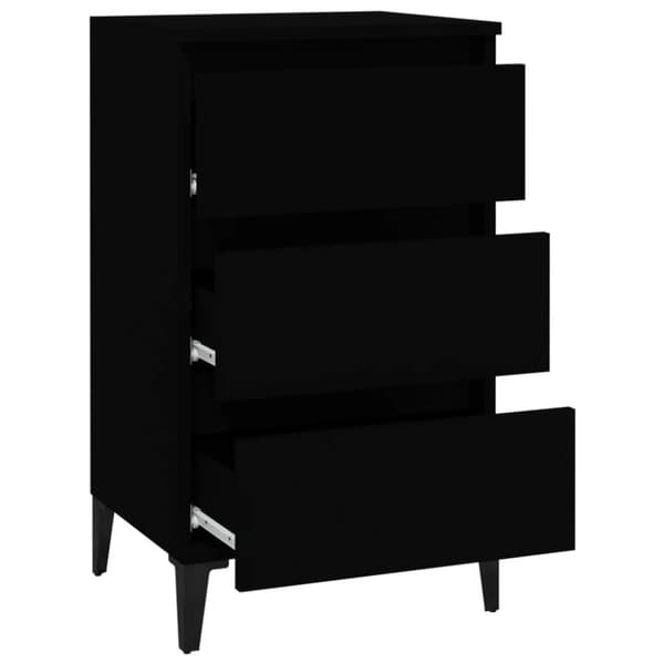 Sengebord 40x35x70 cm konstrueret træ sort - Sengebord - Sengeborde - Home & Living