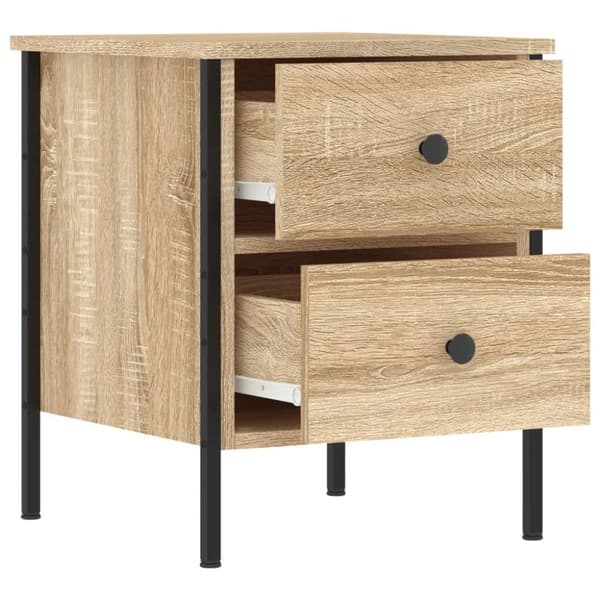 Sängbord sonoma-ek 40x42x50 cm konstruerat trä - Sängbord - Nattduksbord - Home & Living