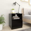 Miniatyrbillede 2 af 9: Sengeskab 40x40x50 cm konstrueret træ sort - Sengebord - Sengeborde - Home & Living