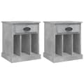 Miniatyrbillede 3 af 11: Sengeborde 2 stk. 43x36x50 cm betongrå - Sengebord - Sengeborde - Home & Living