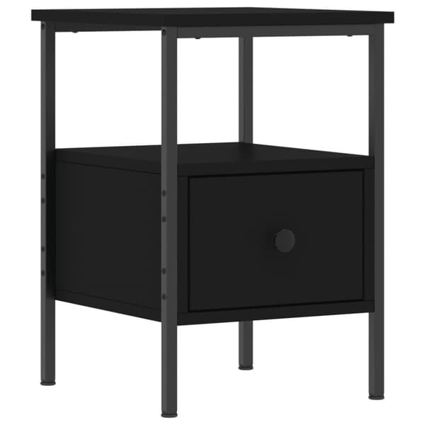 Sengebord 34x36x50 cm konstrueret træ sort - Sengebord - Sengeborde - Home & Living