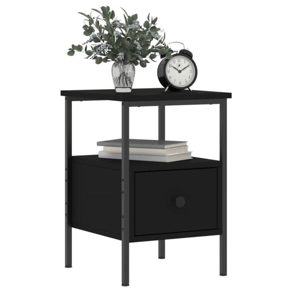 Sengebord 34x36x50 cm konstrueret træ sort - Sengebord - Sengeborde - Home & Living
