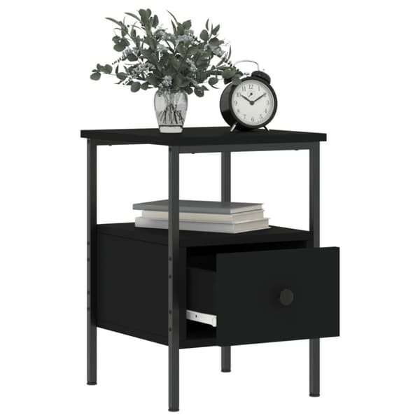 Sengebord 34x36x50 cm konstrueret træ sort - Sengebord - Sengeborde - Home & Living