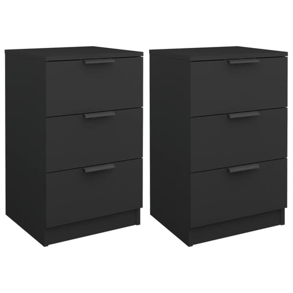 Sängbord 2 st svart 40x36x65 cm - Sängbord - Nattduksbord - Home & Living