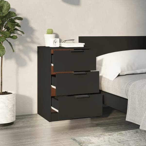 Sängbord 2 st svart 40x36x65 cm - Sängbord - Nattduksbord - Home & Living