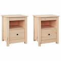 Miniatyrbillede 3 af 11: Sengeborde 2 stk. 40x35x49 cm massivt fyrretræ - Sengebord - Sengeborde - Home & Living