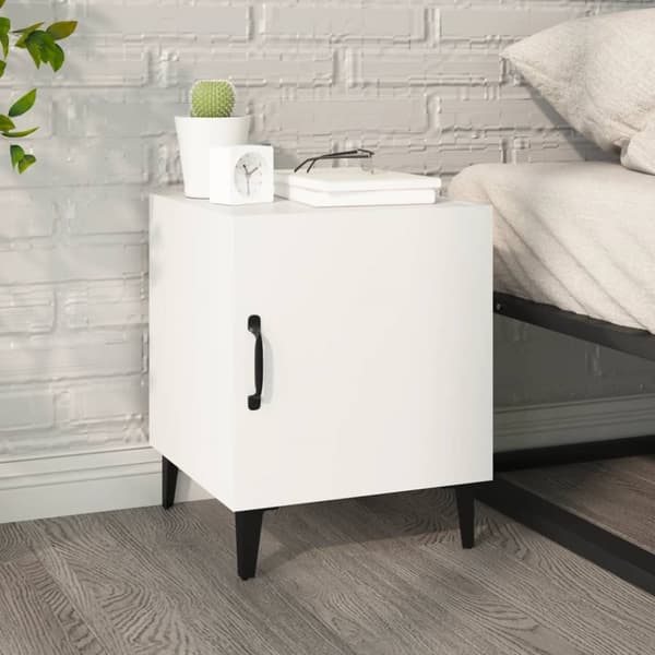 Sengeborde 2 stk. Konstrueret træ hvid - Sengebord - Sengeborde - Home & Living
