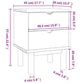 Miniatyrbild 7 av 8: Sängbord OTTA brun&grå 45x39x57 cm massiv furu - Sängbord - Nattduksbord - Home & Living