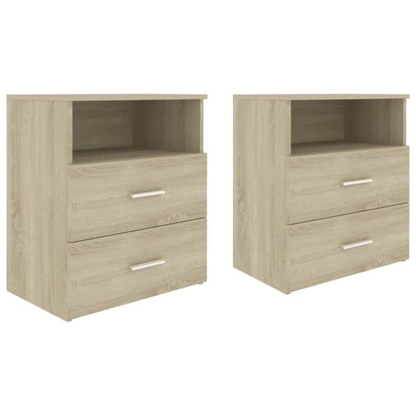 Sengeskabe 2 stk. 50x32x60 cm sonoma-eg - Sengeskab - Sengeskabe - Home & Living