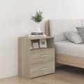 Miniatyrbillede 2 af 11: Sengeskabe 2 stk. 50x32x60 cm sonoma-eg - Sengeskab - Sengeskabe - Home & Living