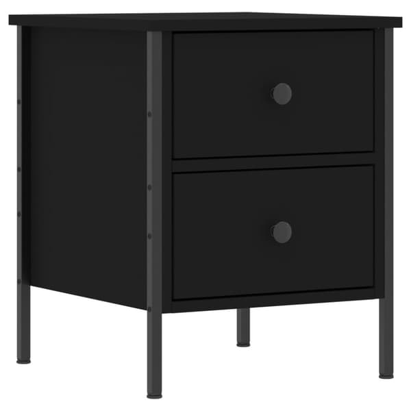 Sengebord 40x42x50 cm konstrueret træ sort - Sengebord - Sengeborde - Home & Living