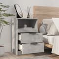 Miniatyrbild 7 av 10: Sängbord betonggrå konstruerat trä - Sängbord - Nattduksbord - Home & Living