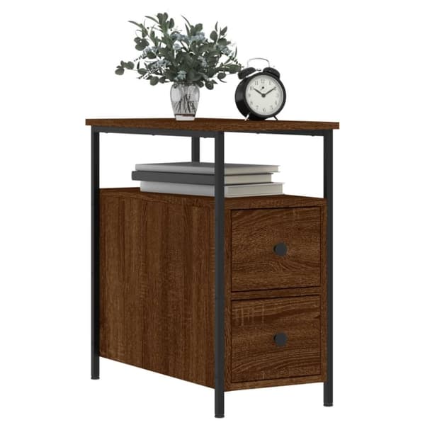 Sengeborde 2 stk. 30x60x60 cm brun egetræsfarve - Sengebord - Sengeborde - Home & Living