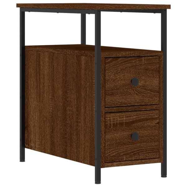 Sengeborde 2 stk. 30x60x60 cm brun egetræsfarve - Sengebord - Sengeborde - Home & Living