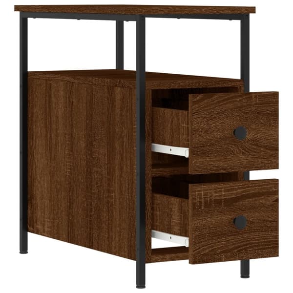 Sengeborde 2 stk. 30x60x60 cm brun egetræsfarve - Sengebord - Sengeborde - Home & Living