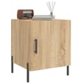 Miniatyrbillede 5 af 11: Sengebord 40x40x50 cm konstrueret træ sonoma-eg - Sengebord - Sengeborde - Home & Living