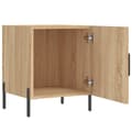 Miniatyrbillede 6 af 11: Sengebord 40x40x50 cm konstrueret træ sonoma-eg - Sengebord - Sengeborde - Home & Living