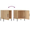 Miniatyrbillede 10 af 11: Sengebord 40x40x50 cm konstrueret træ sonoma-eg - Sengebord - Sengeborde - Home & Living