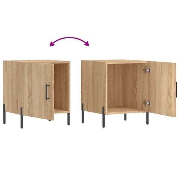 Sengebord 40x40x50 cm konstrueret træ sonoma-eg - Sengebord - Sengeborde - Home & Living