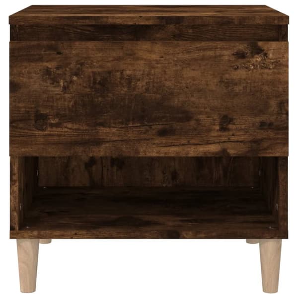 Sängbord 2 st rökfärgad ek 50x46x50 cm konstruerat trä - Sängbord - Säng Bord - Home & Living