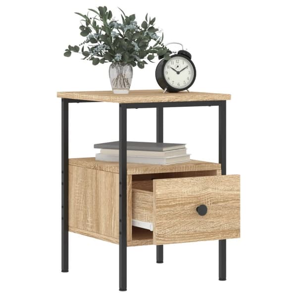 Sengebord 34x36x50 cm konstrueret træ sonoma-eg - Sengebord - Sengeborde - Home & Living