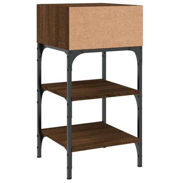 Sängbord 2 st brun ek 35x34,5x70 cm konstruerat trä - Sängbord - Nattduksbord - Home & Living
