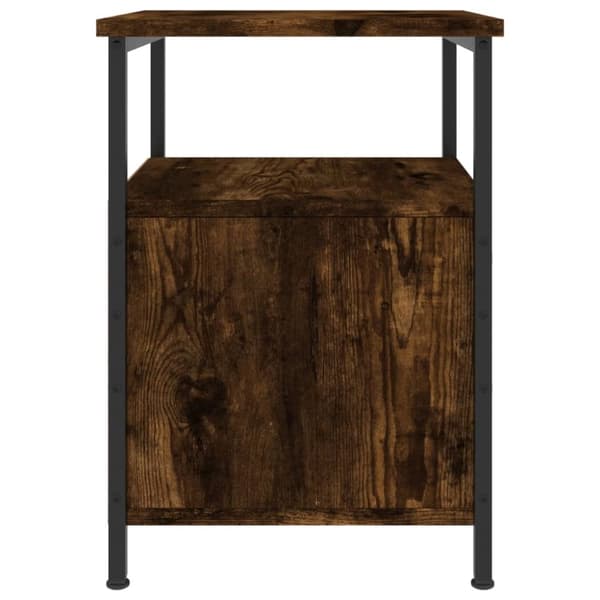 Sengeborde 2 stk. 34x35,5x50 cm røget egetræsfarve - Sengebord - Sengeborde - Home & Living