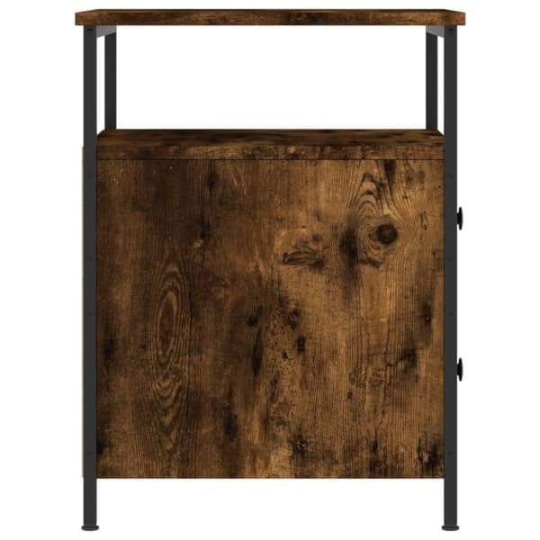 Sängbord rökfärgad ek 44x45x60 cm konstruerat trä - Sängbord - Nattduksbord - Home & Living