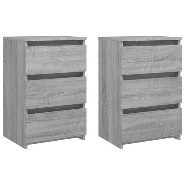 Sängbord 2 st grå sonoma 40x35x62,5 cm konstruerat trä - Sängbord - Nattduksbord - Home & Living