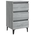 Miniatyrbillede 3 af 10: Sengebord med metalben 40x35x69 cm grå sonoma-eg - Sengebord - Sengeborde - Home & Living