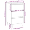 Miniatyrbillede 9 af 10: Sengebord med metalben 40x35x69 cm grå sonoma-eg - Sengebord - Sengeborde - Home & Living