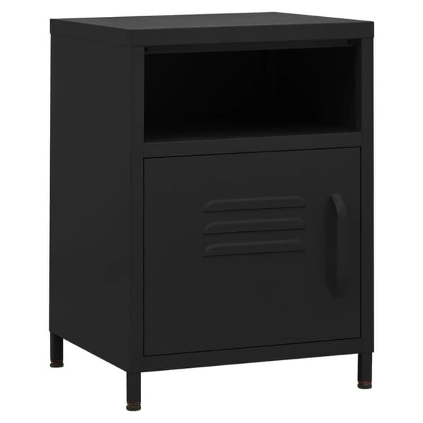 Natbord 35x35x51 cm stål sort - Natbord - Natborde - Home & Living