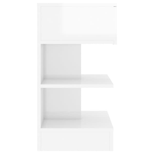 Sängbord 2 st vit högglans 40x35x65 cm - Sängskåp - Sängbord - Home & Living