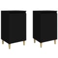 Miniatyrbillede 3 af 11: Sengeborde 2 stk. 40x35x70 cm konstrueret træ sort - Sengebord - Sengeborde - Home & Living