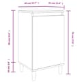 Miniatyrbillede 11 af 11: Sengeborde 2 stk. 40x35x70 cm konstrueret træ sort - Sengebord - Sengeborde - Home & Living