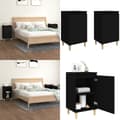 Miniatyrbillede 1 af 11: Sengeborde 2 stk. 40x35x70 cm konstrueret træ sort - Sengebord - Sengeborde - Home & Living