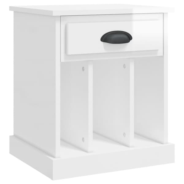 Sengeborde 2 stk. 43x36x50 cm hvid højglans - Sengebord - Sengeborde - Home & Living