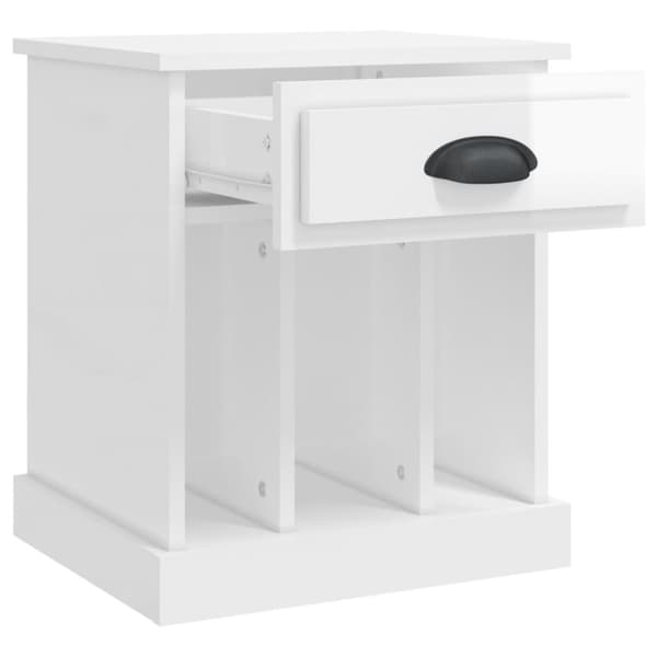 Sengeborde 2 stk. 43x36x50 cm hvid højglans - Sengebord - Sengeborde - Home & Living