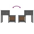 Miniatyrbillede 7 af 10: Sengeborde 2 stk. 79,5x38x66,5 cm massivt fyrretræ grå - Sengebord - Sengeborde - Home & Living
