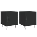 Miniatyrbillede 3 af 11: Sengeborde 2 stk. 40x40x50 cm konstrueret træ sort - Sengebord - Sengeborde - Home & Living