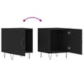 Miniatyrbillede 10 af 11: Sengeborde 2 stk. 40x40x50 cm konstrueret træ sort - Sengebord - Sengeborde - Home & Living