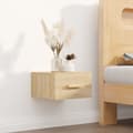 Miniatyrbillede 4 af 11: Væghængte sengeborde 2 stk. 35x35x20 cm sonoma-eg - Væghængt Sengebord - Væghængte Sengeborde - Home & Living